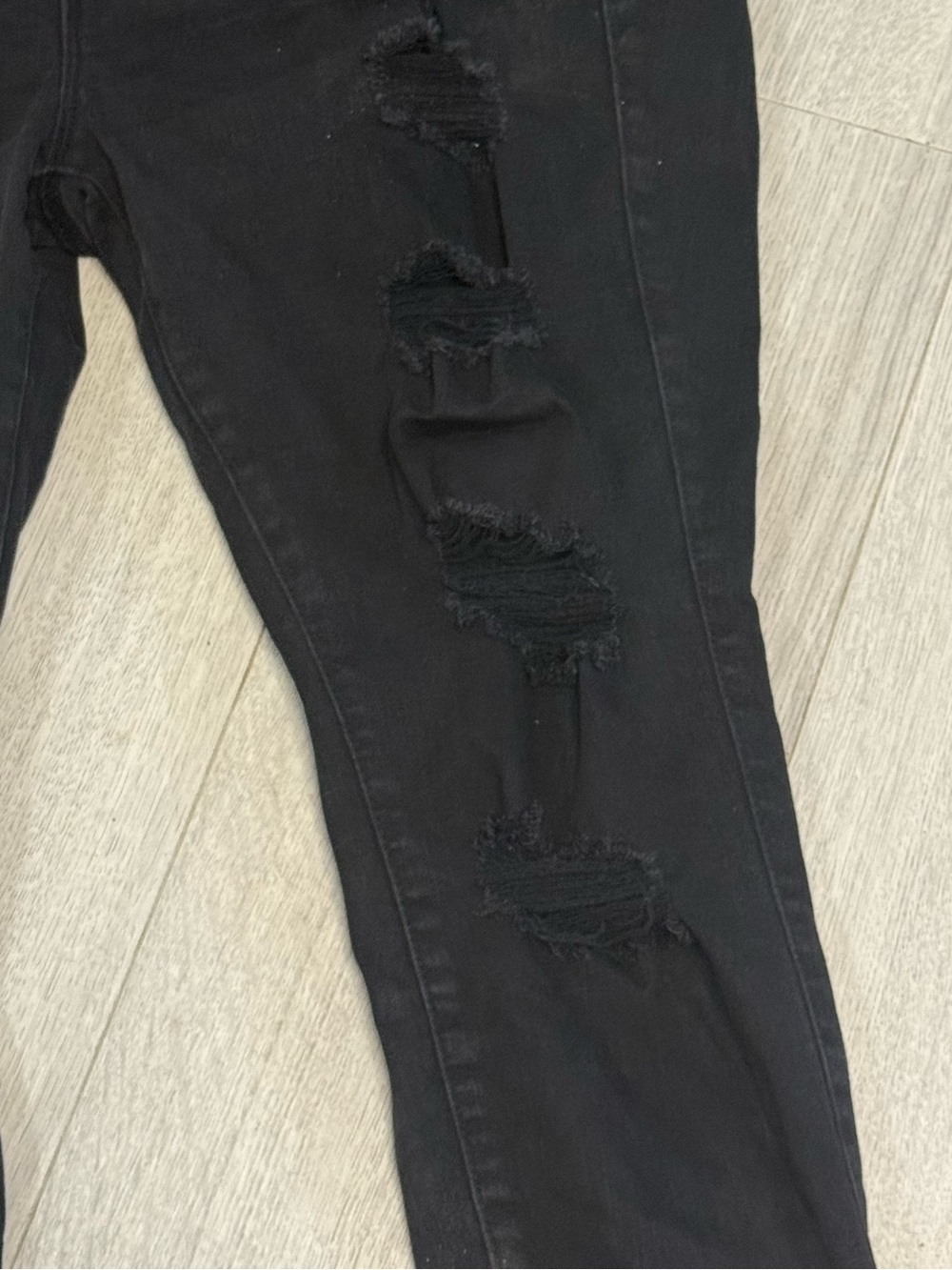Torrid Bombshell Skinny Black Distressed Jeans Womens 16XS Premium Stretch - Picture 5 of 10